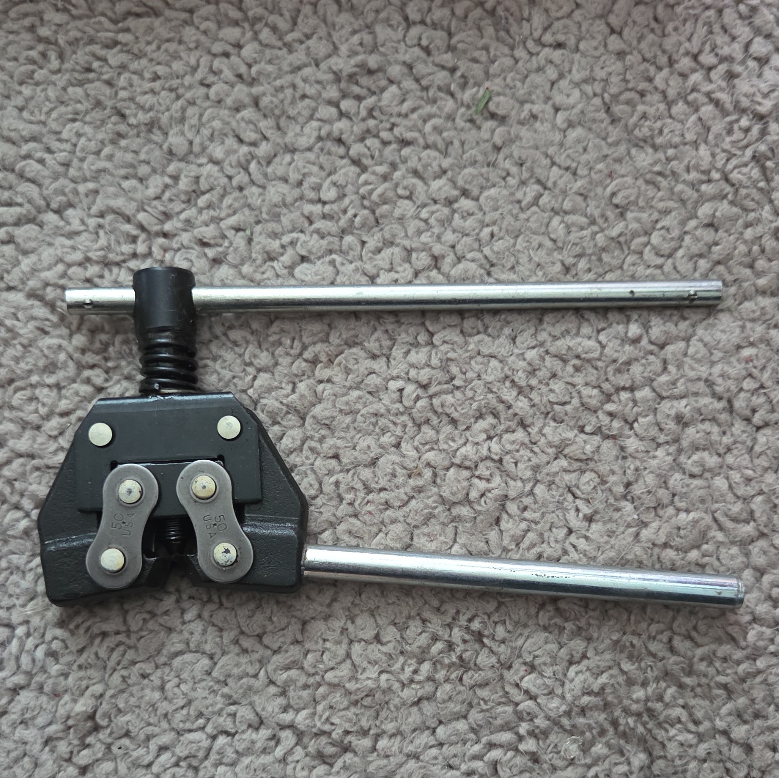 USA Made Chain Detacher Tool for #25-#60 Chain w/ Replacement Tip, Steel