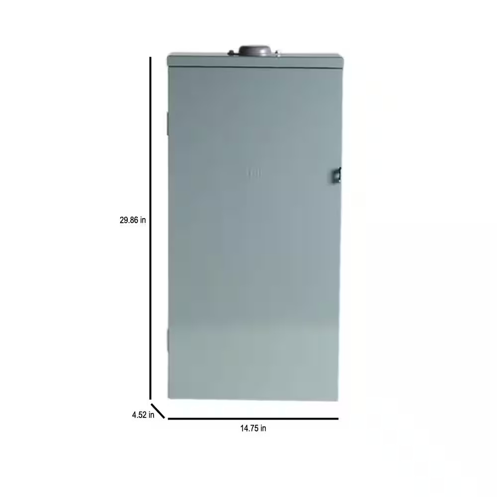 QO 200 Amp 8-Space 16-Circuit Outdoor Main Breaker Load Center with Feed-Thru Lu