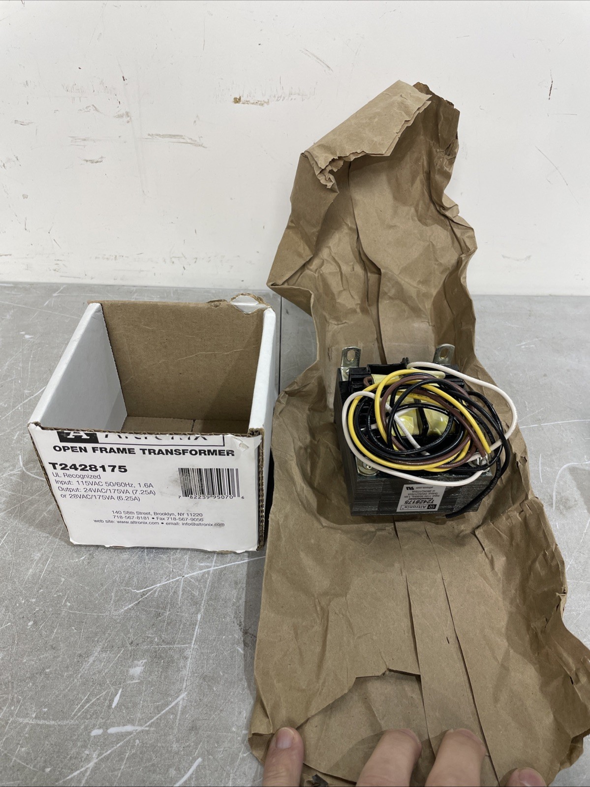 Altronix T2428175 Open Frame Transformer 115VAC Input, 24VAC 4A or 28VAC Output
