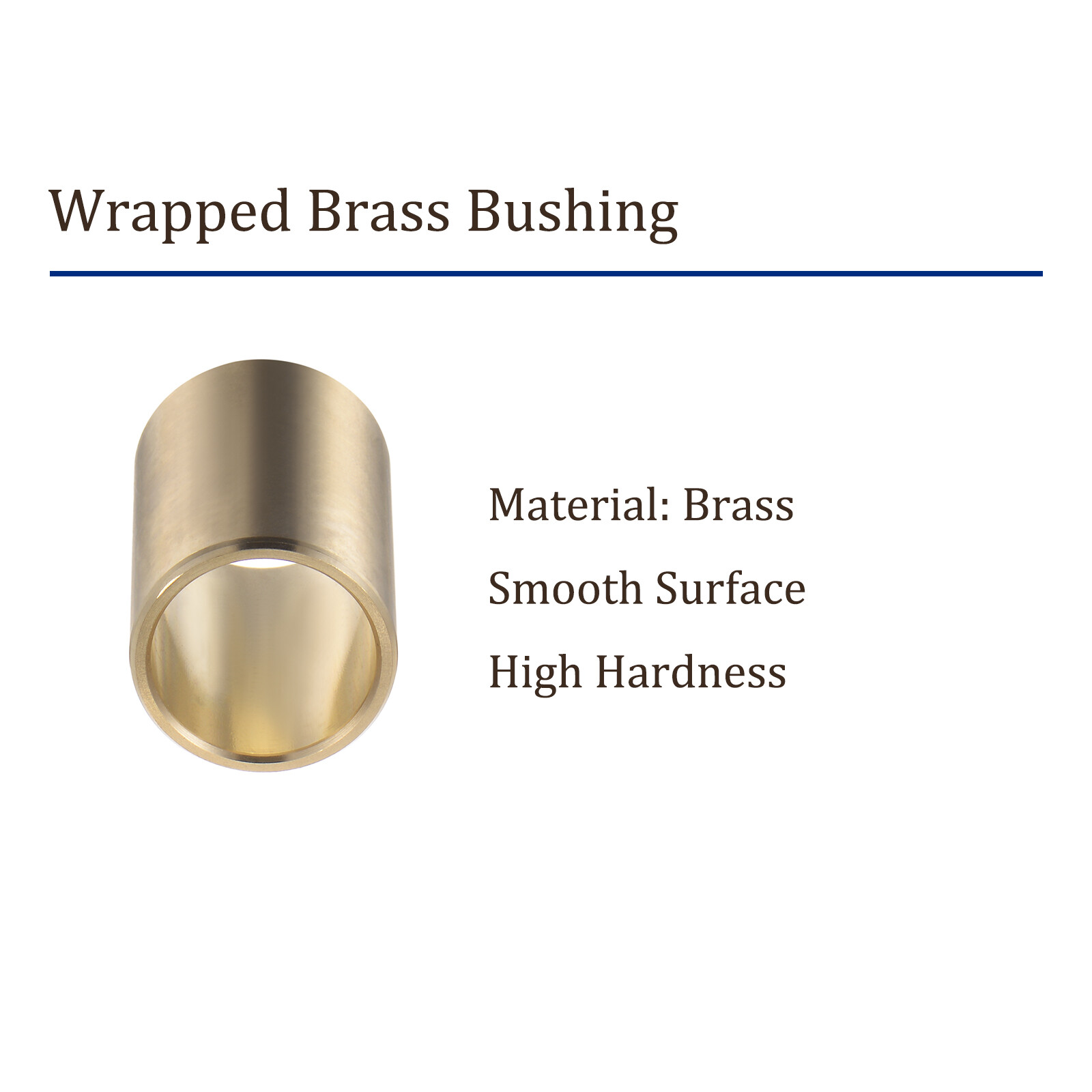 4pcs Wrapped Brass Bushing 5/8 Inch x 3/4 Inch OD x 1-1/8 Inch Length