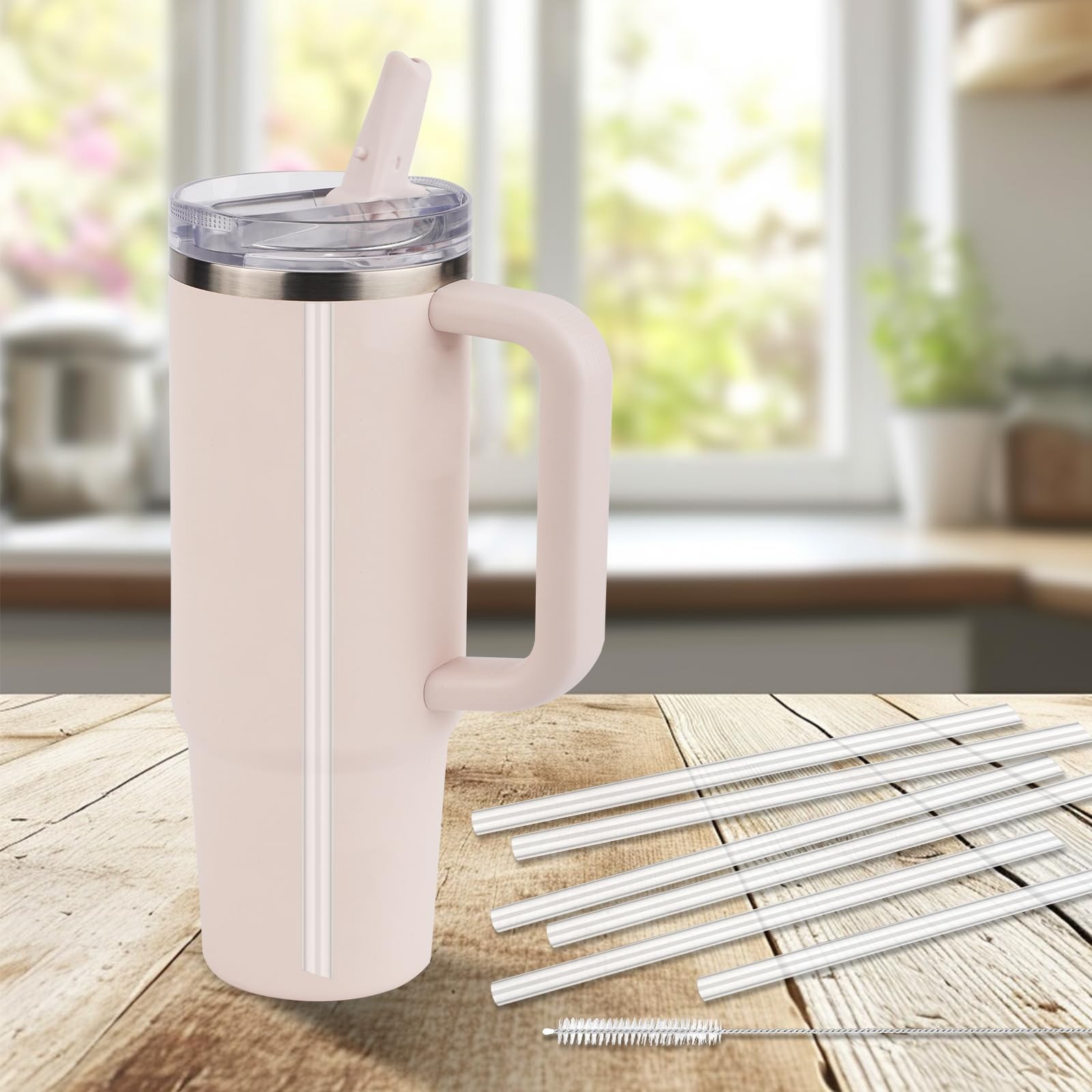 6pcs Replacement Straw Compatible with 30oz, as shown in the detailed picture