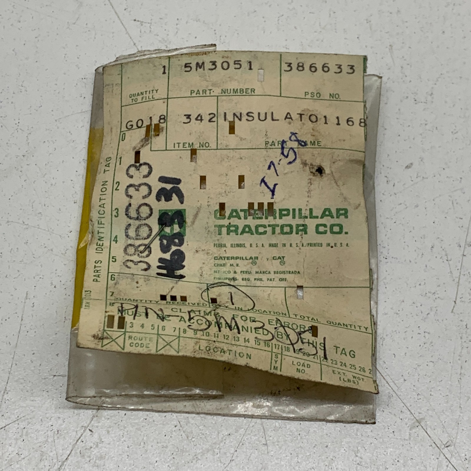Caterpillar CAT 5M-3051 Insulator for 2M-6495 4M-9349 2M-6497 2M-8965 Regulator