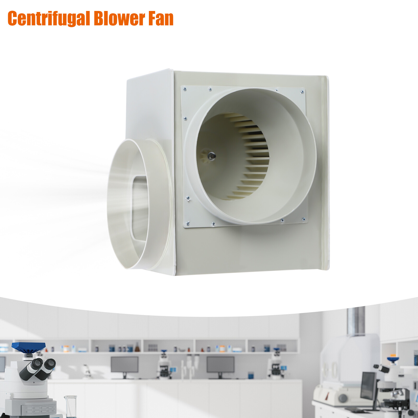 300W Lab Centrifugal Extractor Fan Blower Fume Hood Chemical Cabinet 1450r/min