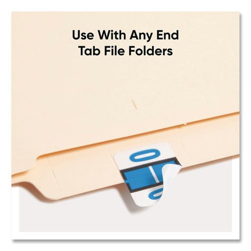 Smead 67085 1 in. x 1.25 in. O Colored End Tab Filing Labels – WT (500/Roll) New
