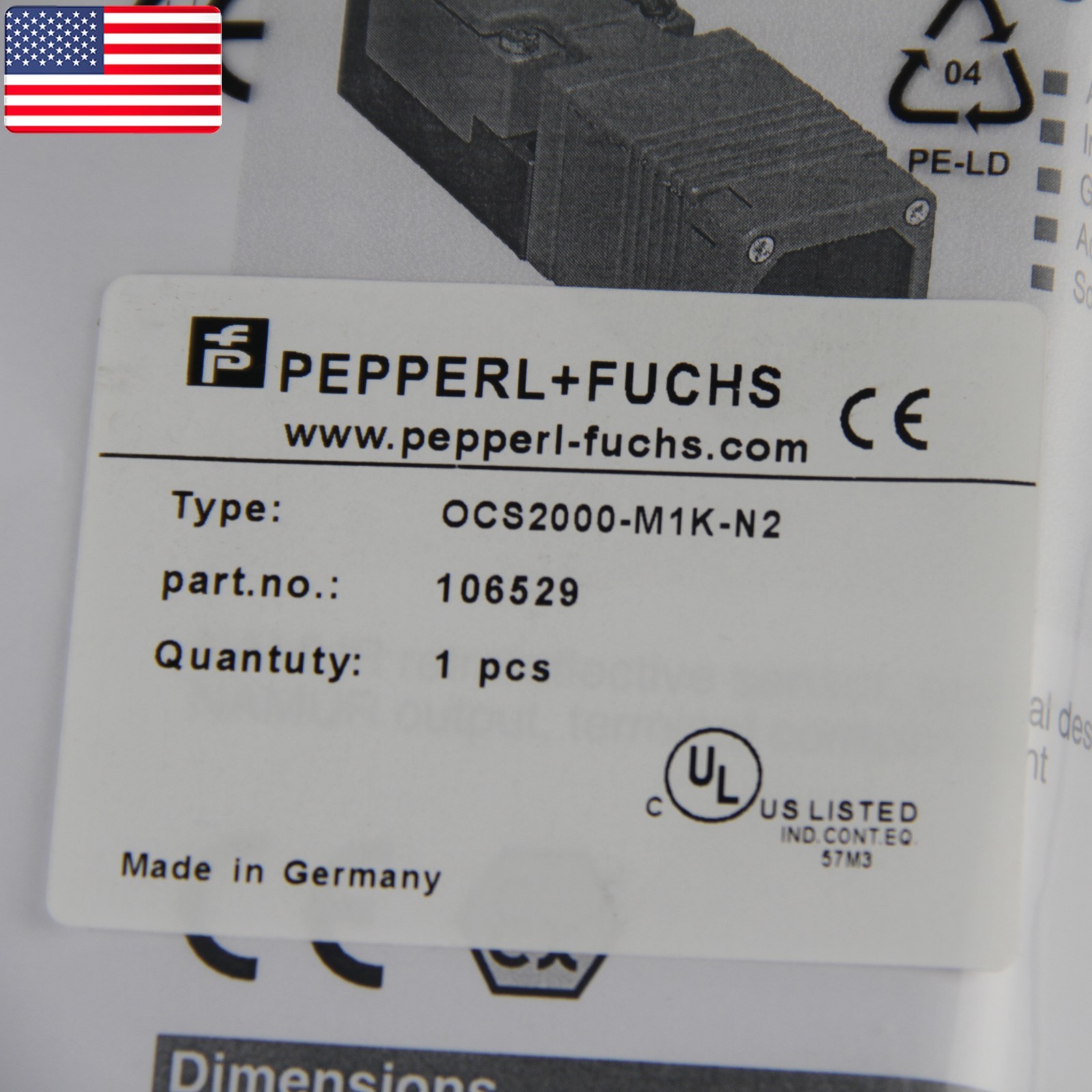 New OCS2000-M1K-N2 for Pepperl+Fuchs Ultrasonic Level Sensor – US