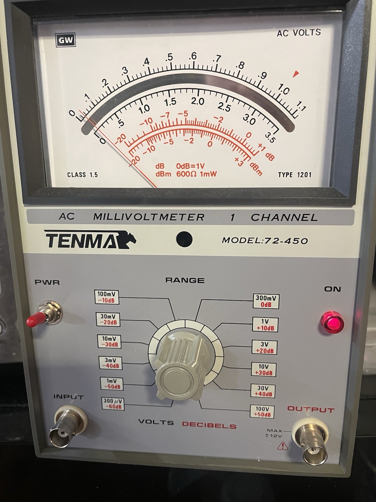 Tenma 72-450 AC Millivolt Meter Test Equipment Millivoltmeter