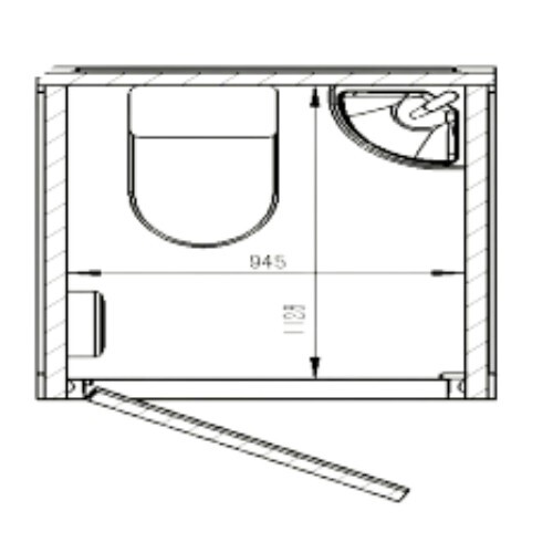Bastone Portable Restroom w/ Sink, Flush Toilet & Vent Fan for Outdoor Use