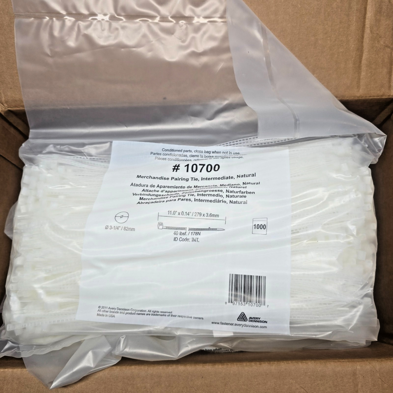 5000 Pack Avery Merchandise Pairing Ties 10700