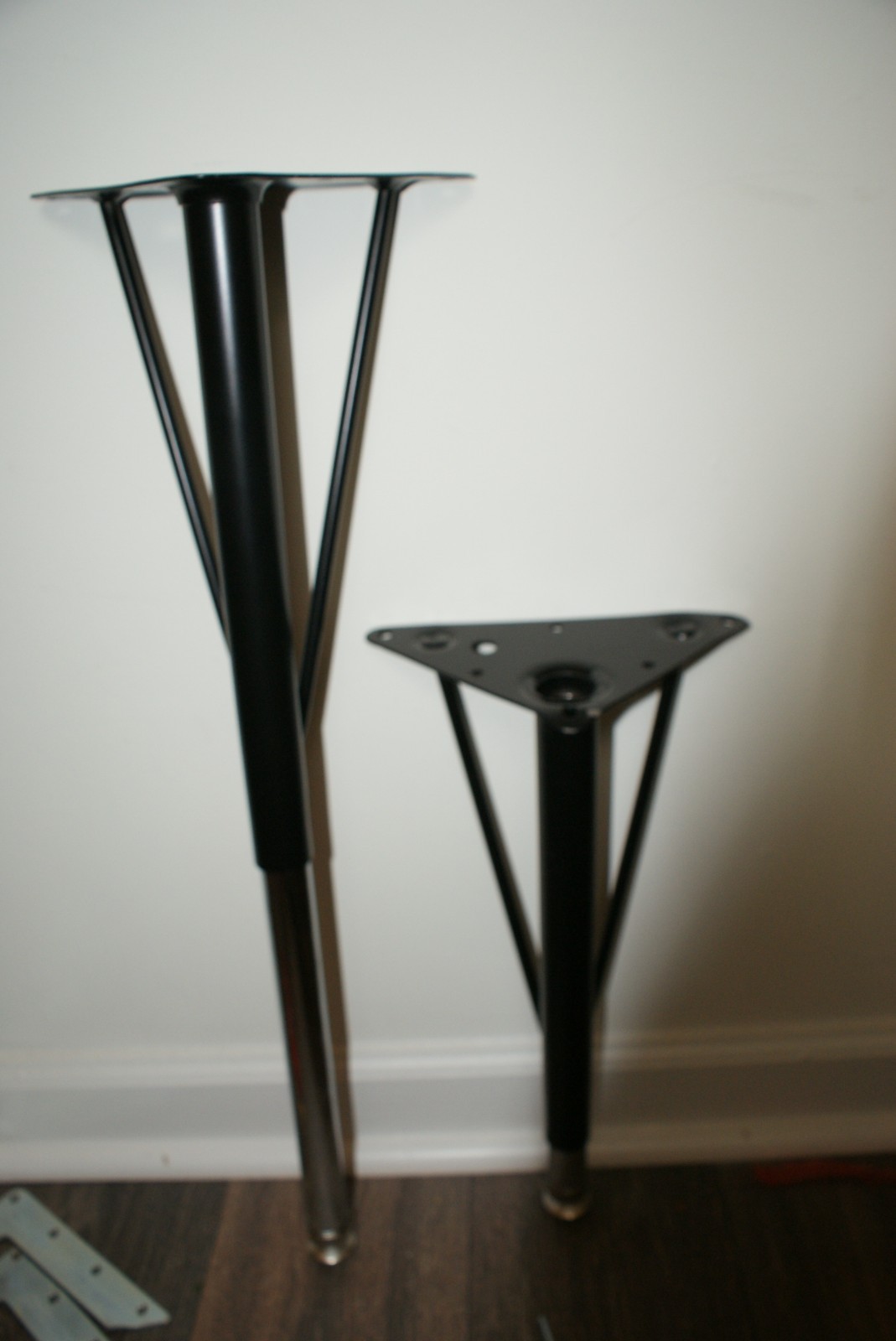 Tapered Metal Table Legs XU-LEG-SHORT-GG Set of 4 #9377