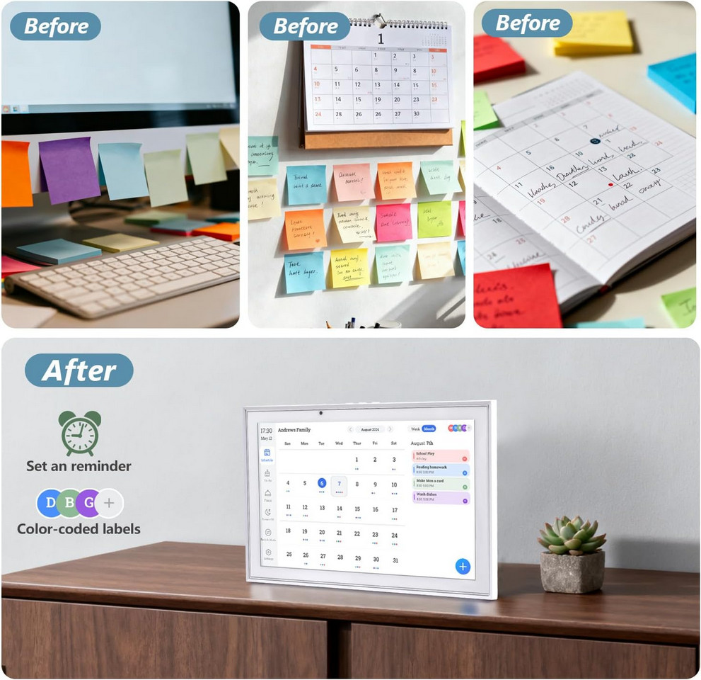 Smart Digital Calendar & Chore Chart, 1920 * 1080P Full HD Touchscreen 10.1 inch