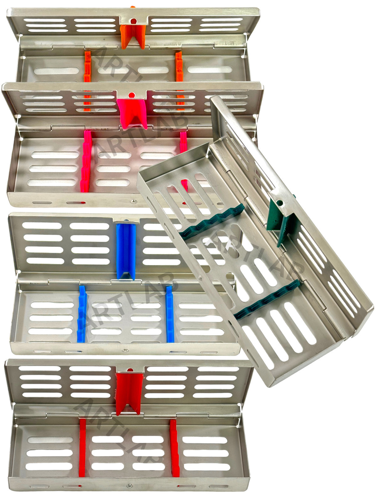 Dental Sterilization Tray With 5 Instrument Slots And Silicone Inserts – Artlab