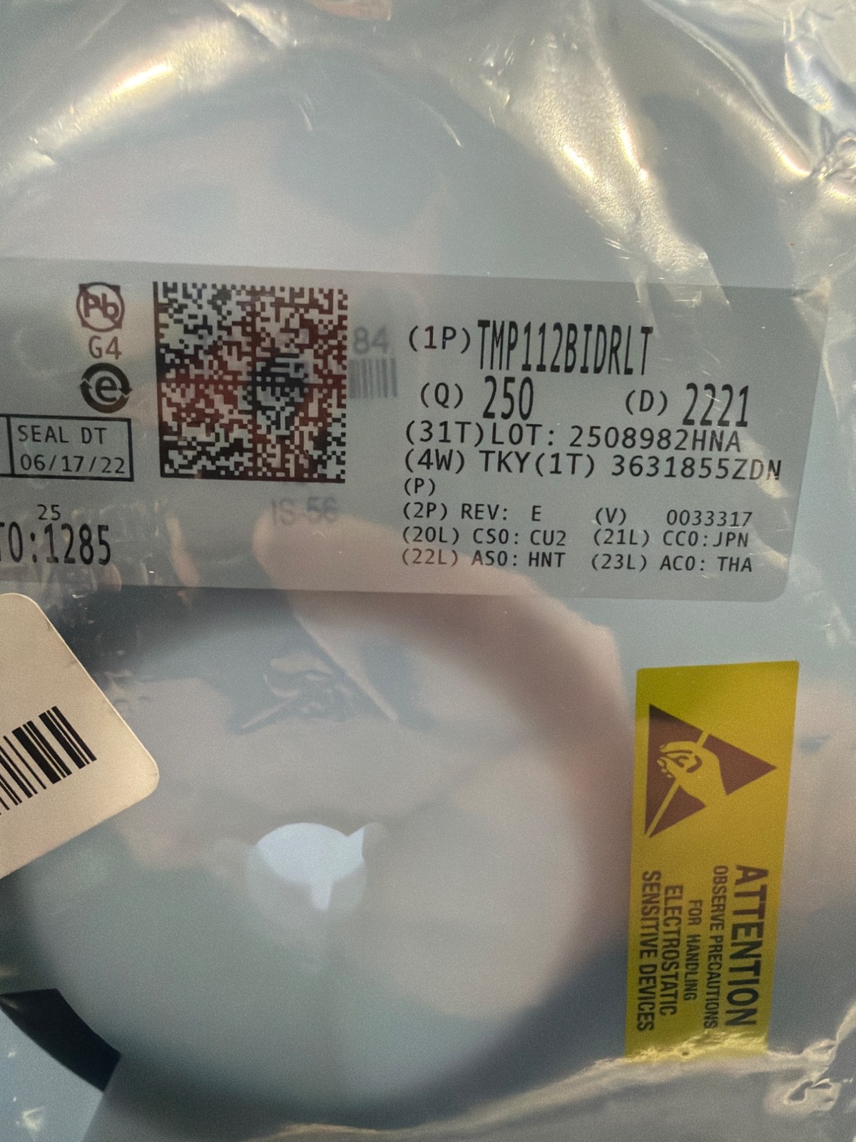 Texas Instruments TMP112BIDRLT Temp Sensor IC Reel 250pcs New Sealed 2022
