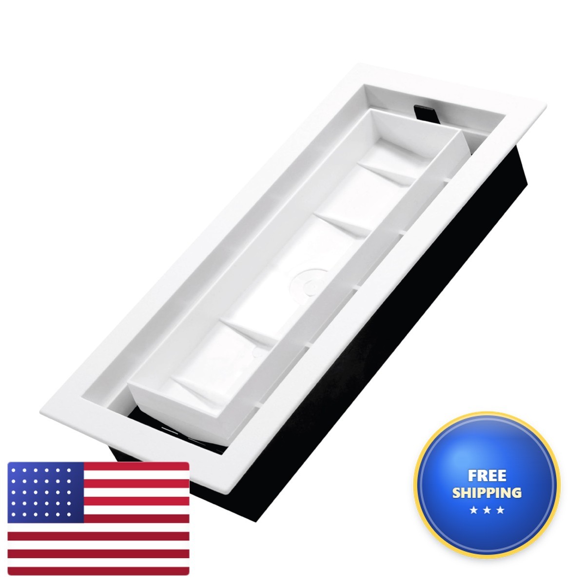 Inte-Grates Drop-in Matching Floor Register – 4×10 Inch Floor Vent Cover, Fits