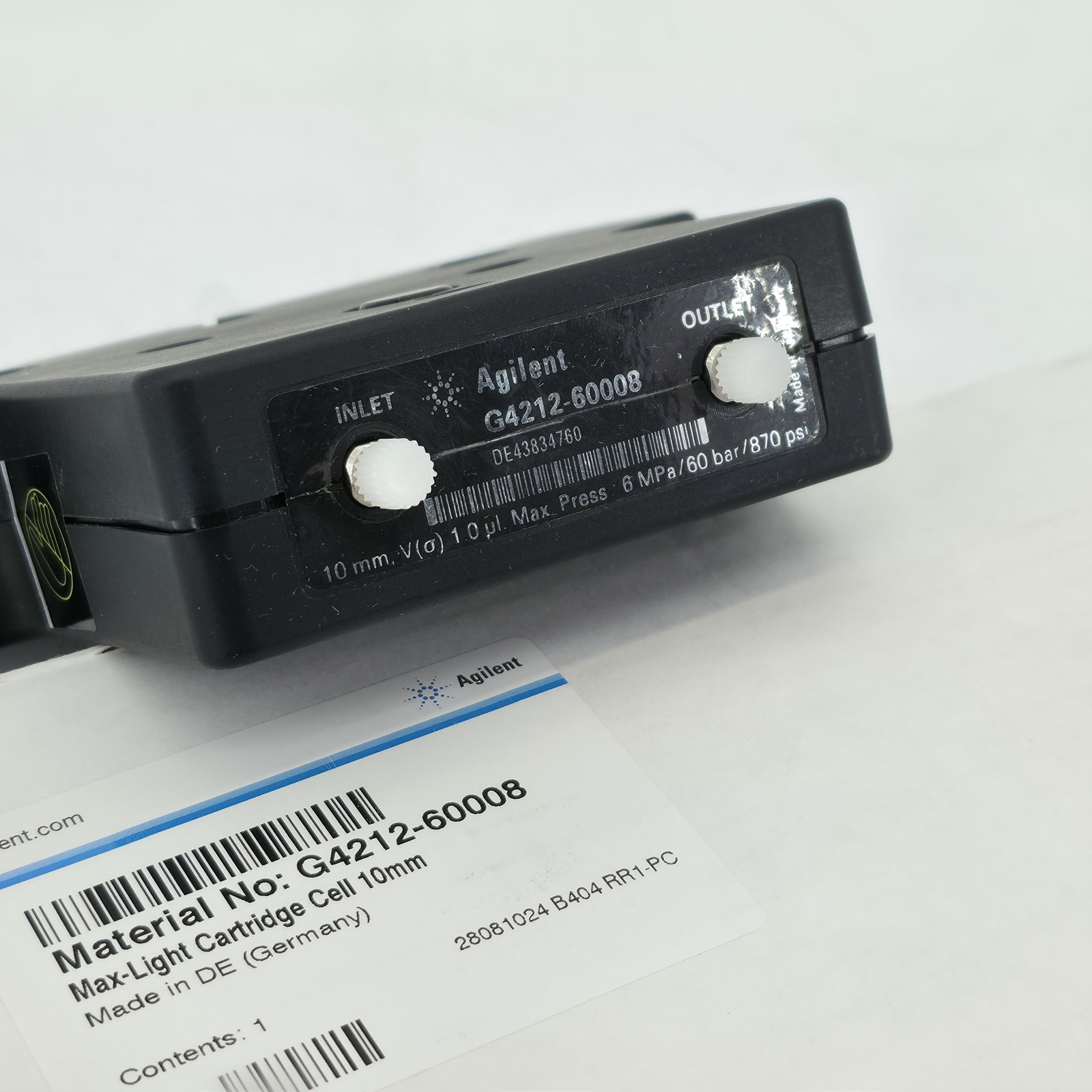 Max-Light Cartridge Flow Cell For Agilent G4212-60008 HPLC Detector
