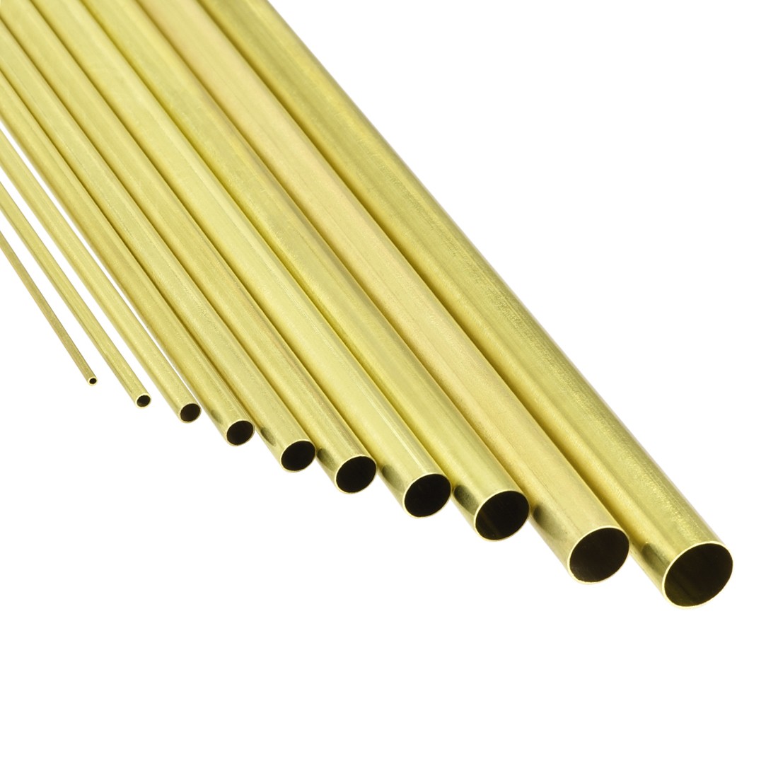 10Pcs Brass Round Tube 1.5mm 11mm OD 0.2mm Wall Thickness 300mm Seamless Pipe