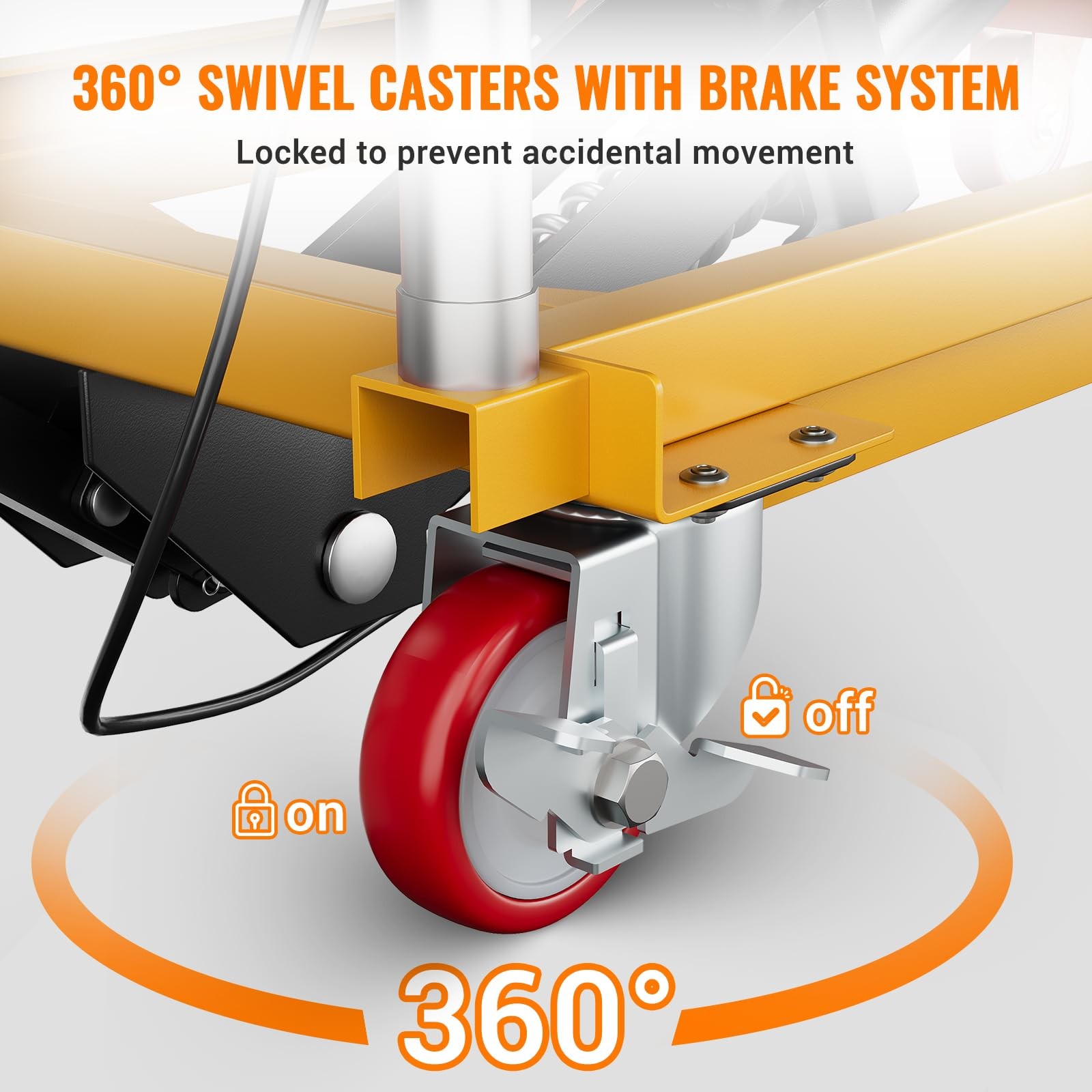 Garvee Hydraulic Lift Table Cart, 770lbs 50″ Lifting Manual Double Scissor Lift