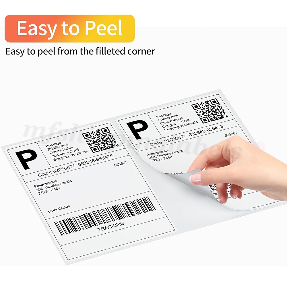 8.5×5.5 Half Sheet Shipping Labels Self Adhesive Sticker Laser & Inkjet Printers