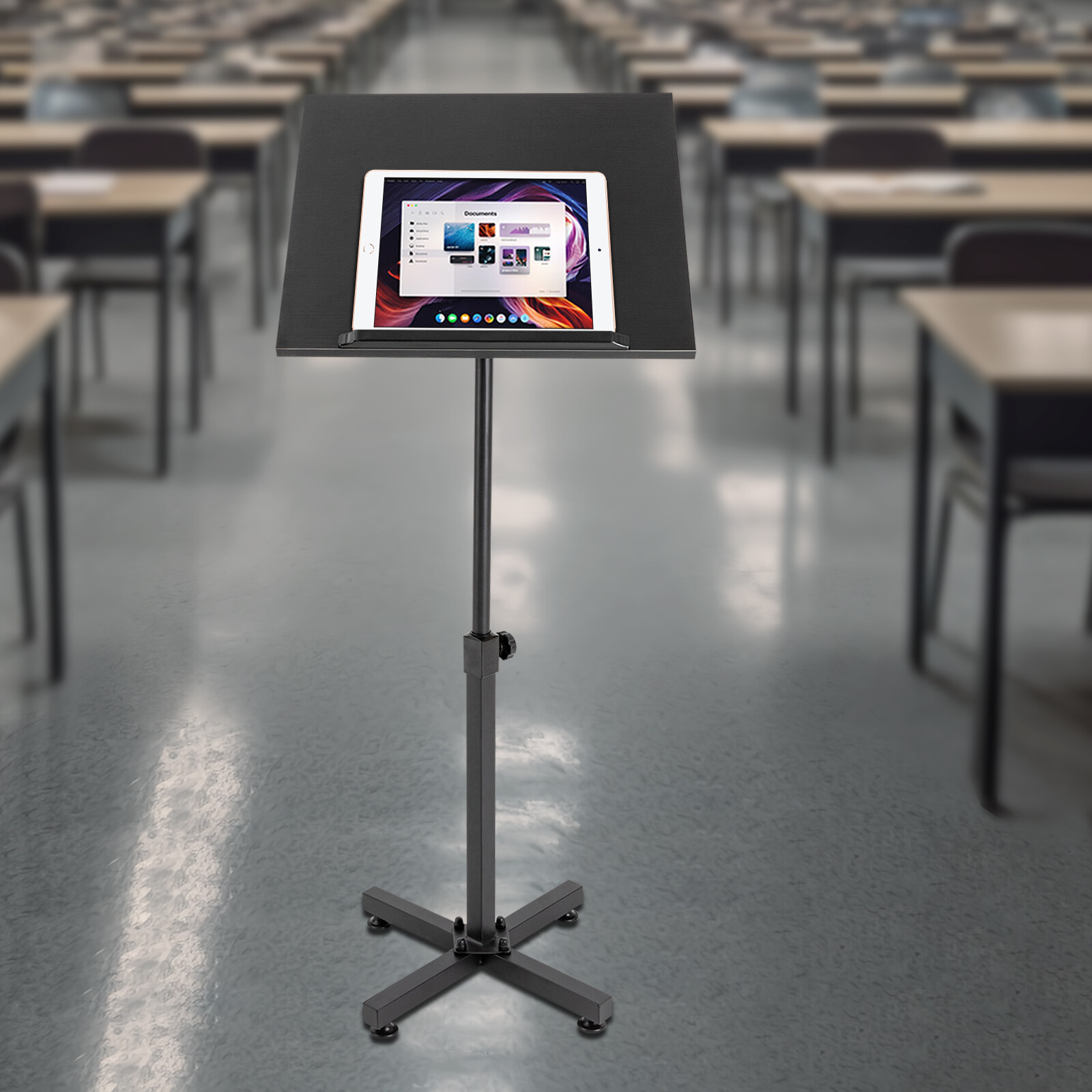 Classic Portable Lectern Podium Stand Height Adjustable Pulpitos Para Iglesias