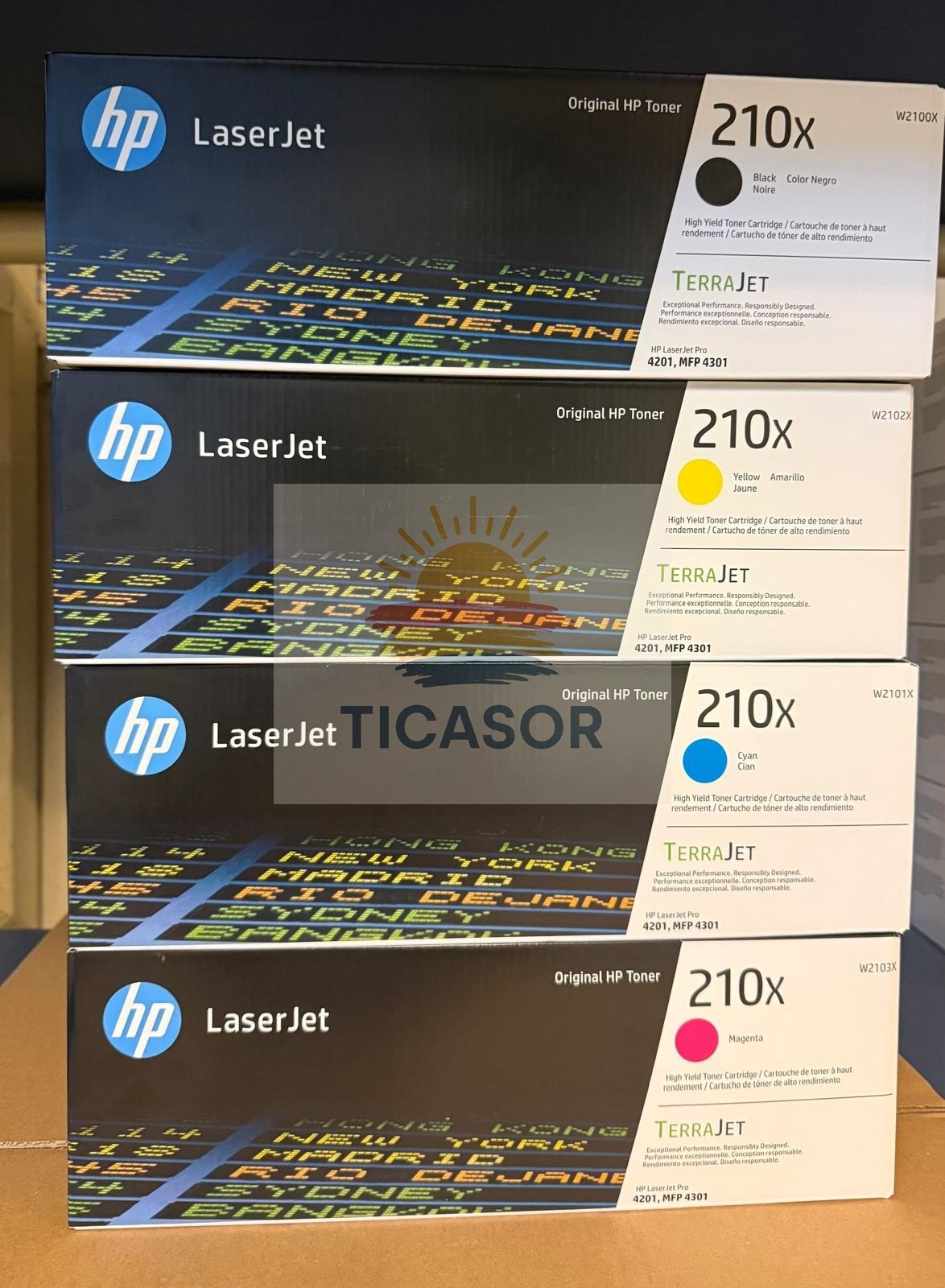 HP 210X High-Yield Toner Cartridge Set-Black, Cyan, Magenta, Yellow ( 4-pack)