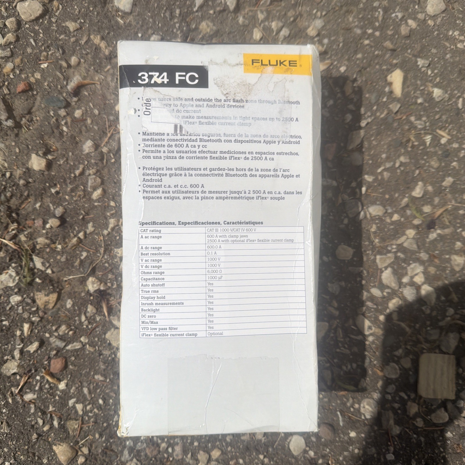Fluke 374 FC 600A AC/DC TRMS Wireless Clamp Meter New FLUKE 374FC