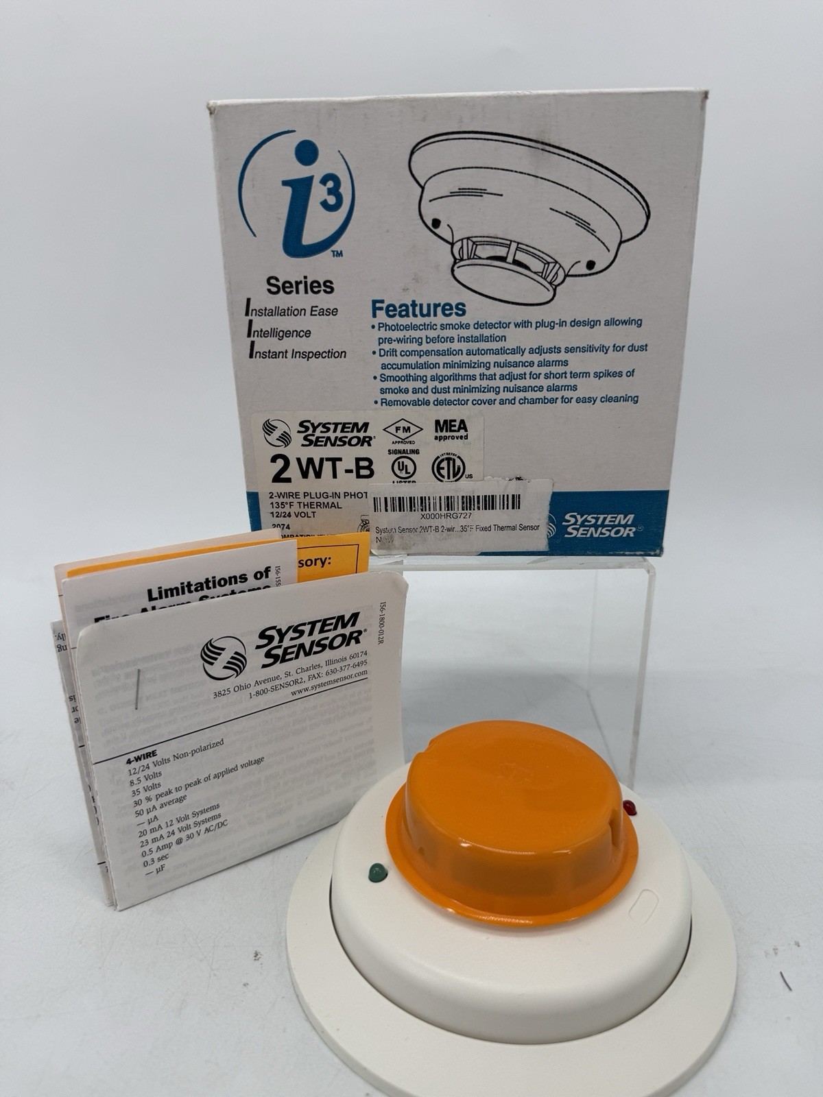 System Sensor i3 2WT-B Photoelectric Smoke Detector
