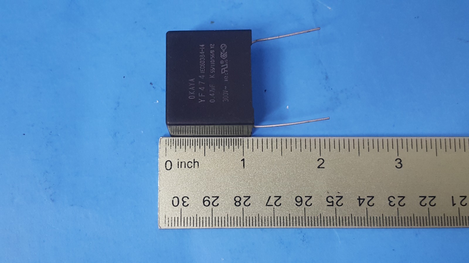 4PCS- Noise Suppression Capacitor, YF474, OKAYA, 0.47 UF/MF, 300V