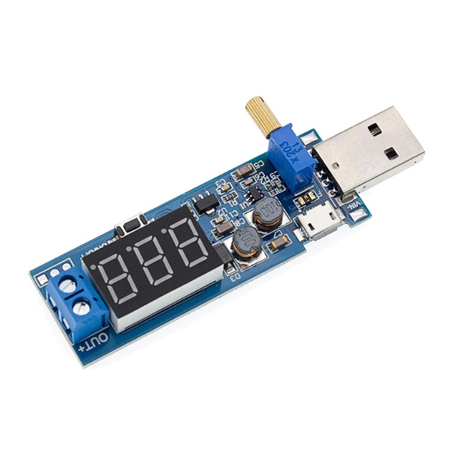 2PCS USB Buck Boost Converter Adjustable Step UP Step Down Power Supply Modul…