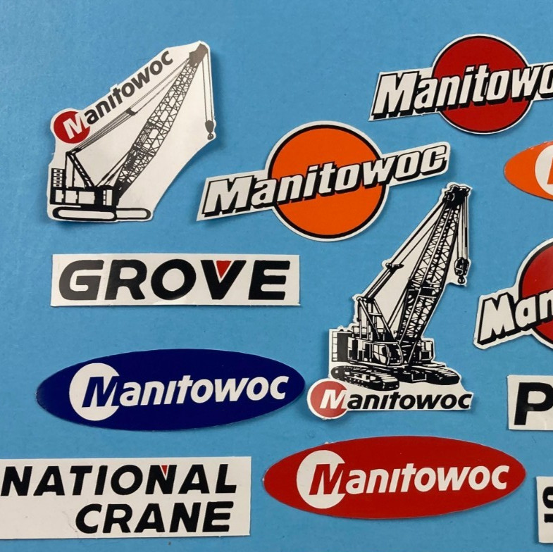 12 Pack of Decal Stickers Manitowoc Potain National Crane Grove ShuttleLift