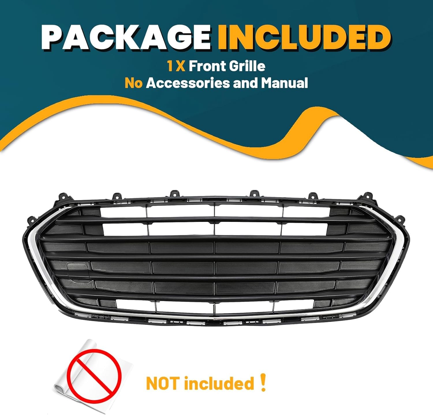 2017-2021 Chevy Trax Front Bumper Grille Black Silver 42519611​