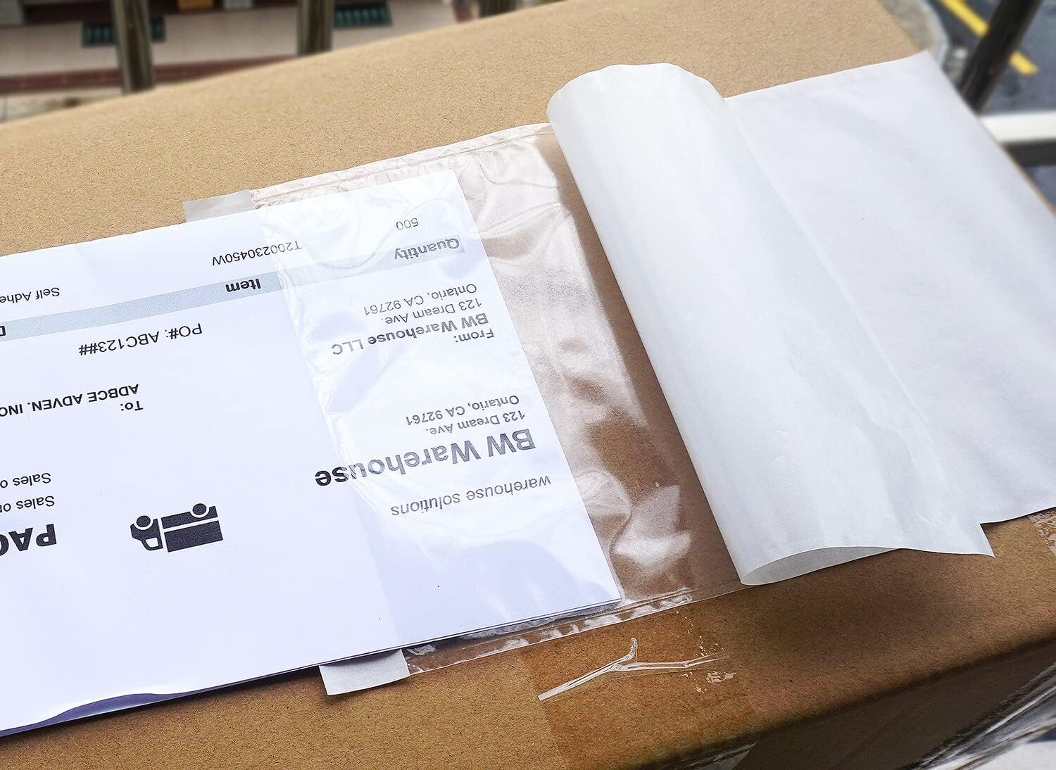 4.5”x 5.5” Packing List Envelopes Invoice Enclosed Slip Pouches Self Adhesive