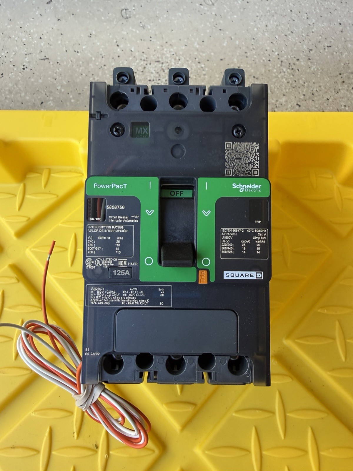 Square D PowerPact BDL36125-SNLU 125A 480V 3P Circuit Breaker New *40 In Stock*