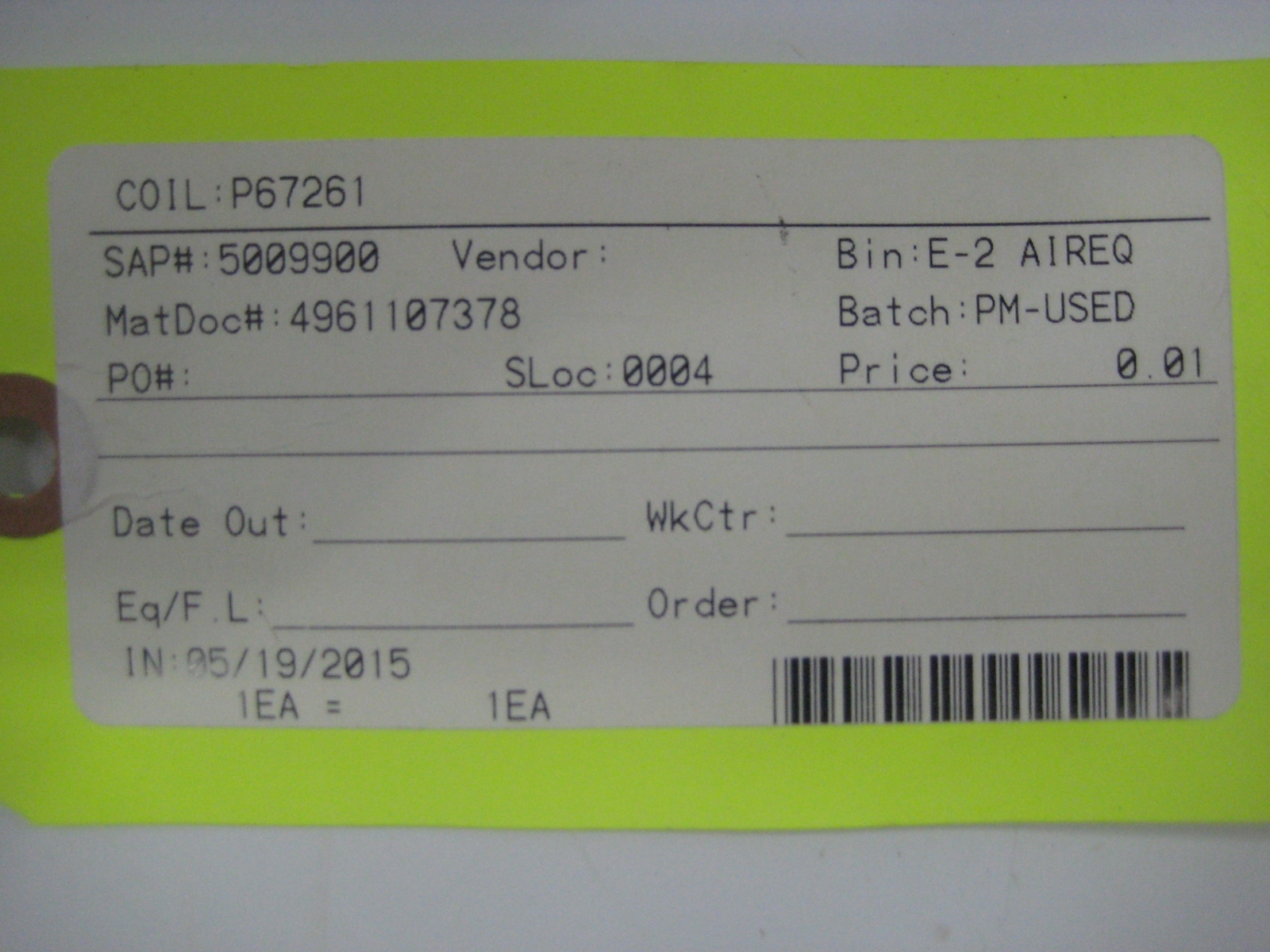 BOSCH AVENTICS P67261 CONNECTOR NSNP