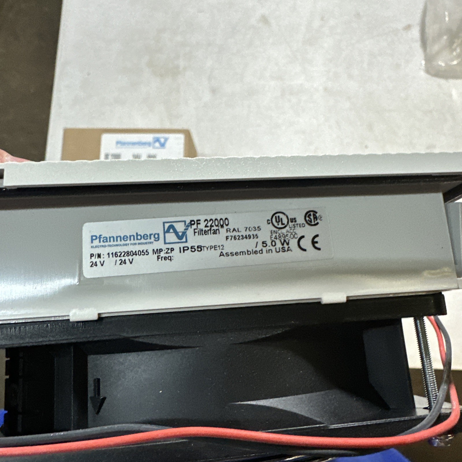Pfannenberg Filter Fan Pf22000 24V Ip55 Brand new in package