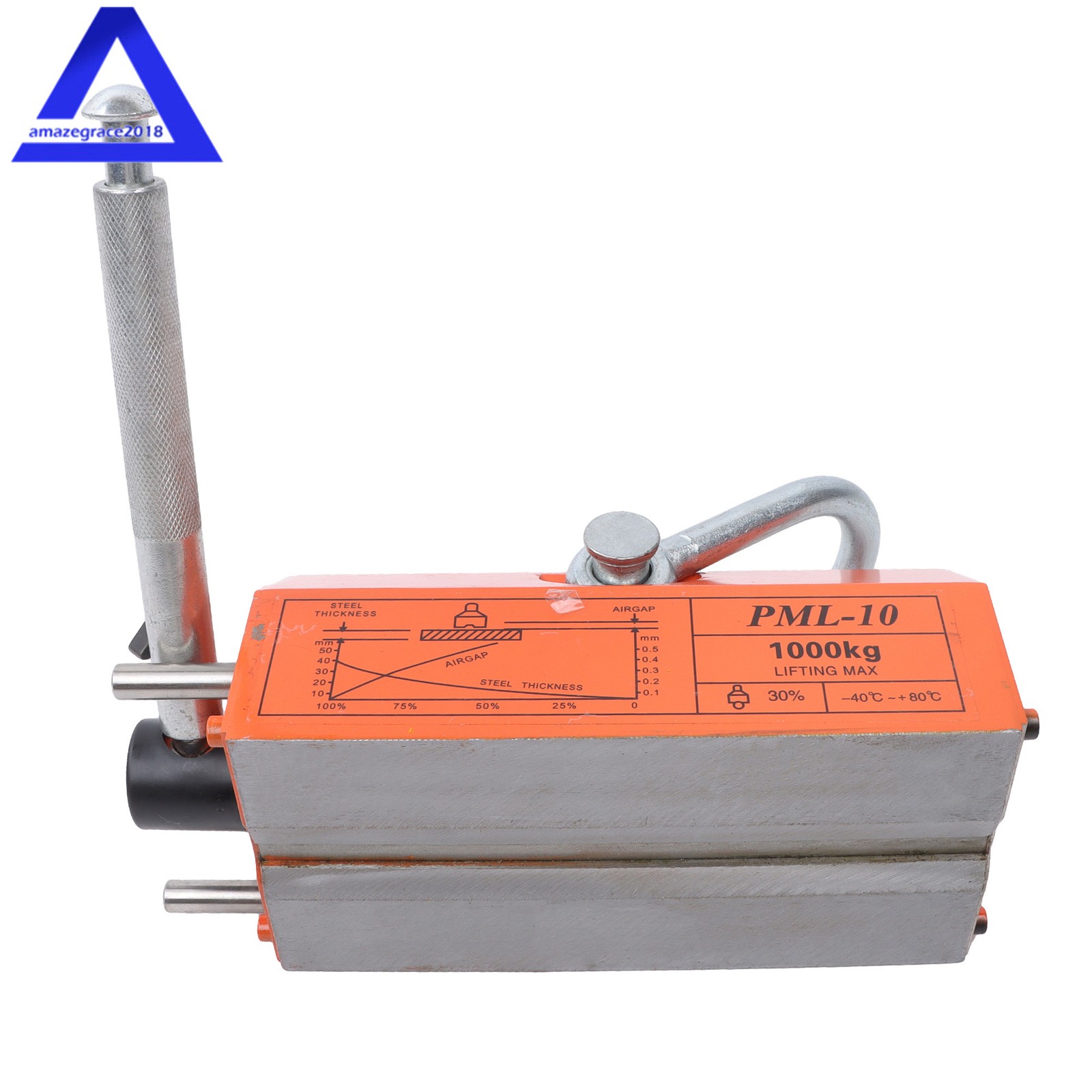 Magnetic Lifter Lifting Magnet 2200lbs/1000kg 2 Safety Factor Neodymium Hoist