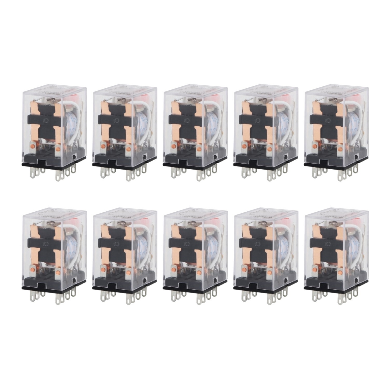 10 pcs AC 220V Coil Power Relay 8 pin Replacement for Omron MY2NJ MY2N-J