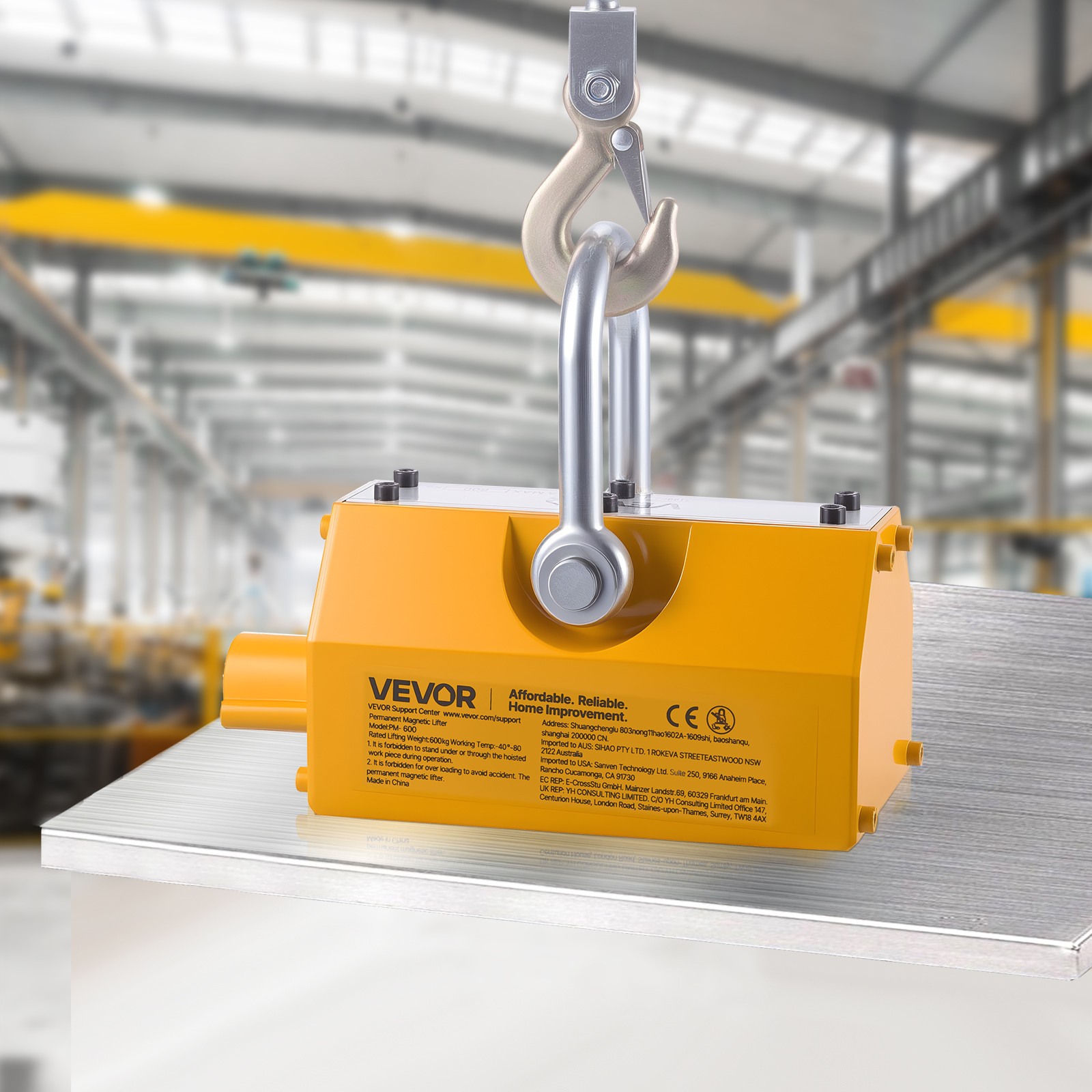 VEVOR Permanent Magnetic Lifter Lifting Magnet 1320 lbs Pulling Capacity N42