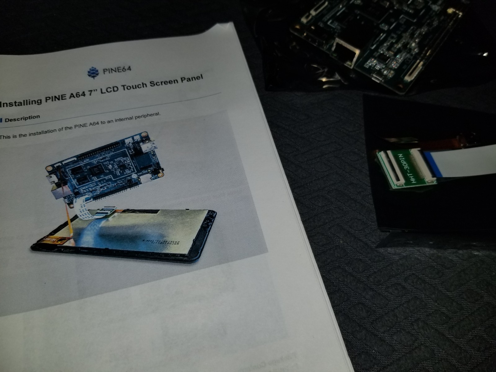 Pine64 PA64-1GB ARM Single Board Computer Development Board lot+Case+7″ Screen
