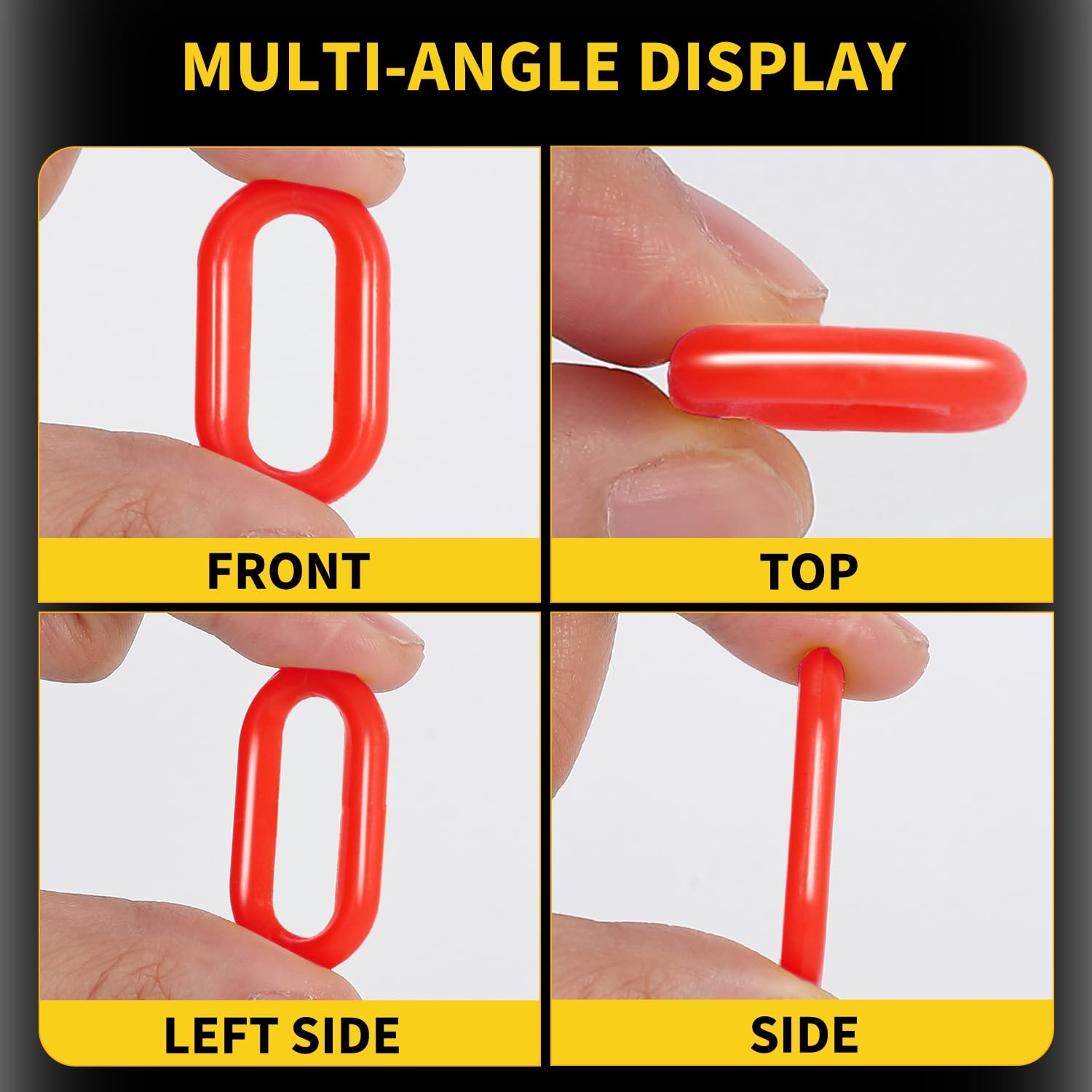 240FT Plastic Safety Chain 1.5in Links 6mm Thick included 50 Hooks Crowd Control
