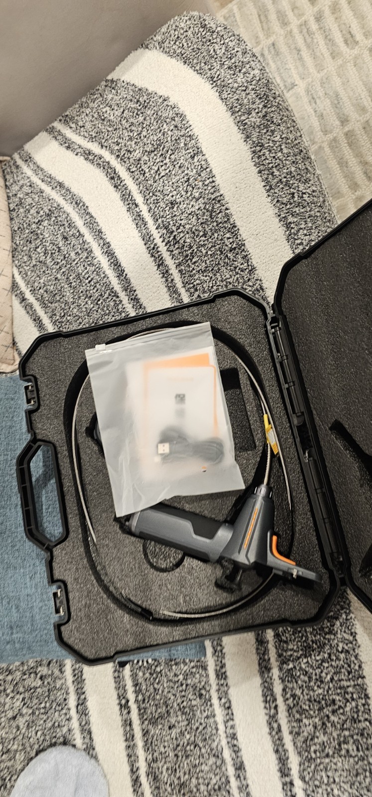 TESLONG TF600 4-Way Articulating Inspection Camera, 6in IPS LCD, Flexible