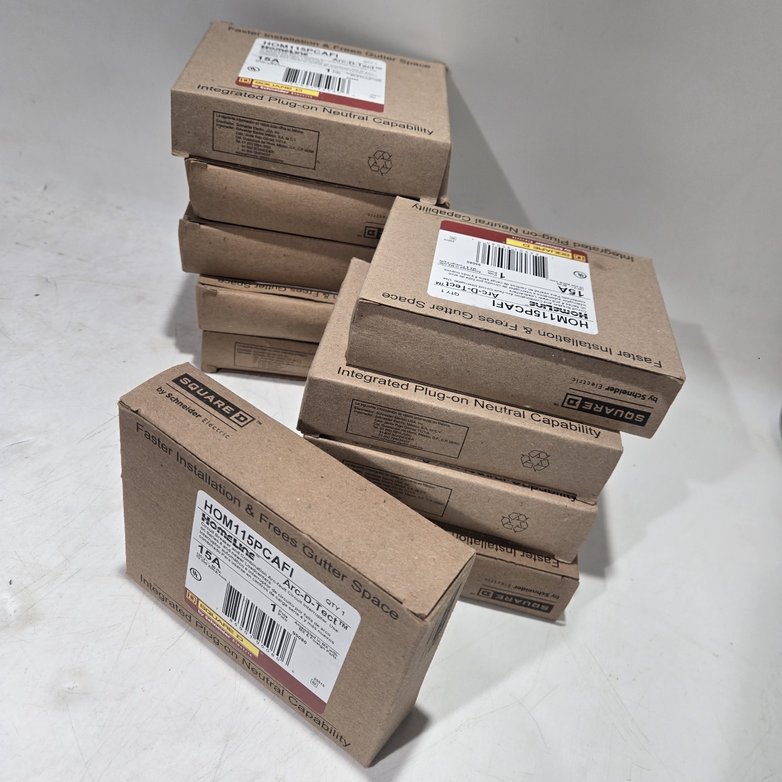 Lor of 10 Square D HOM115PCAFI Homeline – Arc Fault (AFCI) Circuit Breaker