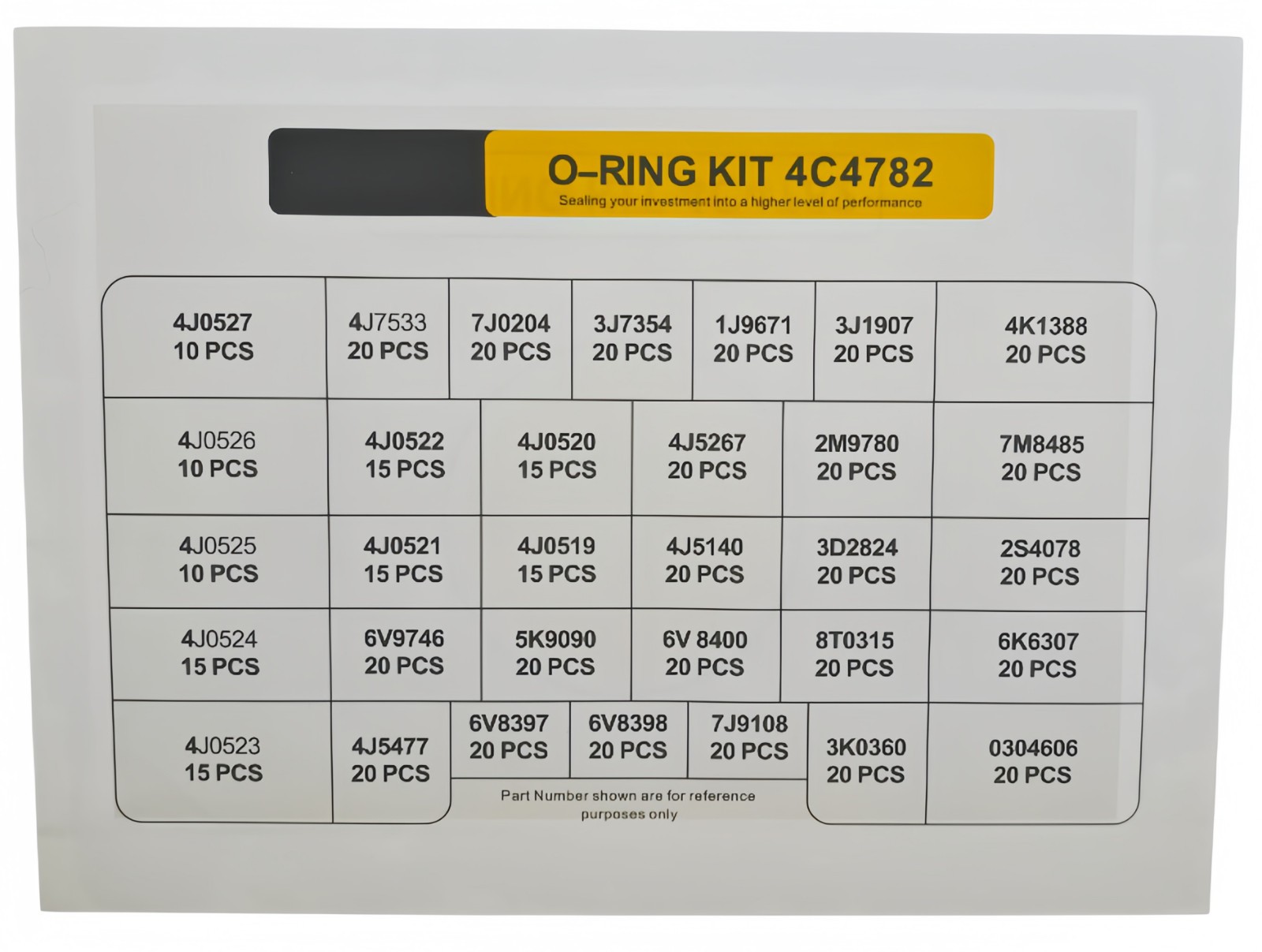 580 Pcs Seal O-Ring Kit 4C-4782 for CAT Caterpillar SAE STOR ORFS 61 62 Nitrile