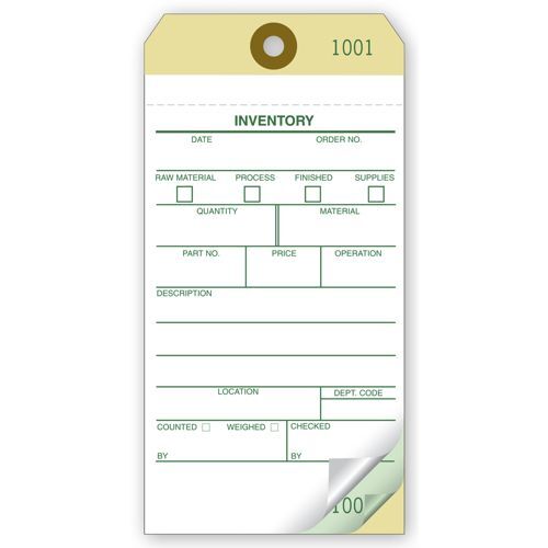 570PS.1 Self Adhesive Inventory Tags 3 1/8 x 6 1/4″ QTY 500 2 Parts