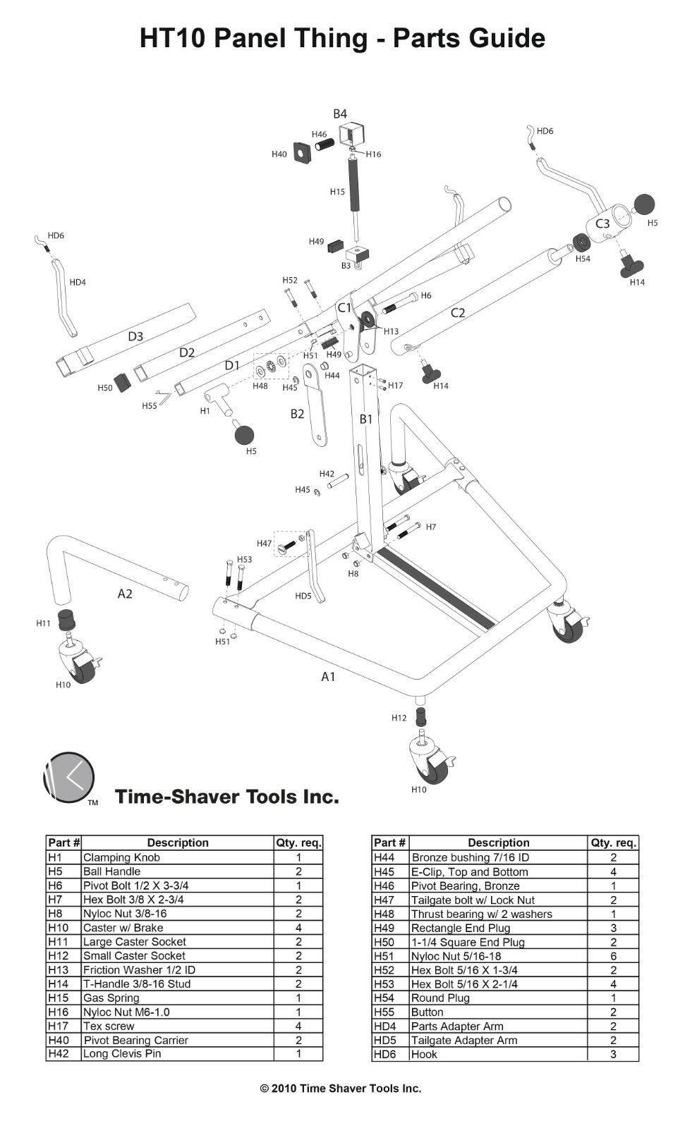 PARTS ADAPTER ARM FOR PANEL THING HT10 TIME SHAVER HD4