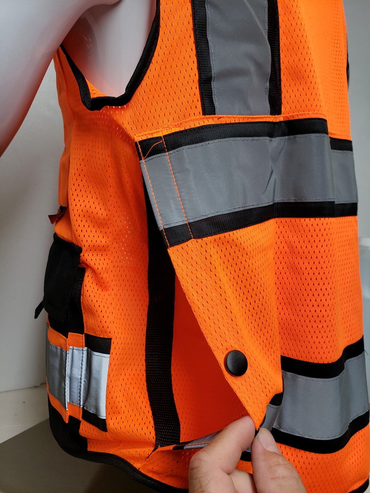 FX HIGH VISIBILITY Surveyor Two Tones Orange Safety Vest Mesh front & back