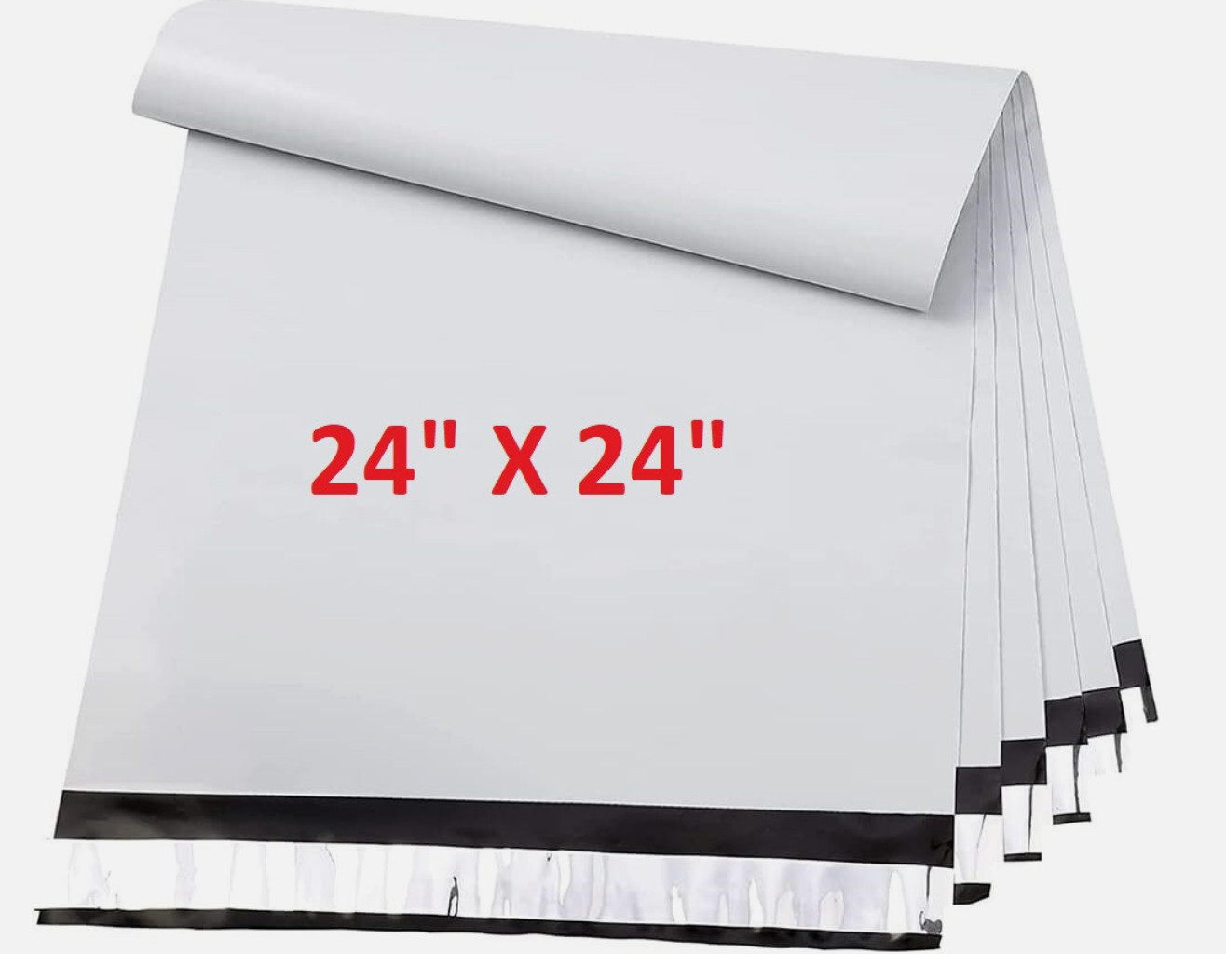 50 Pack White 24×24 Large POLY Mailer Self Seal Strong 2.5mil Bags