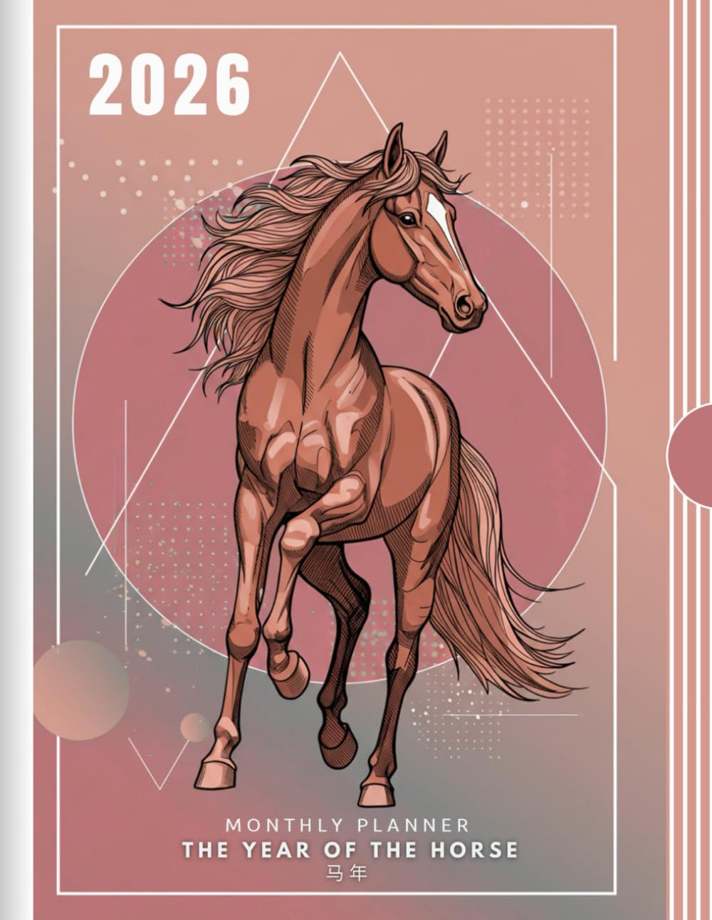 2026 Monthly Planner: The Year of The Horse All-in-One Agenda Book