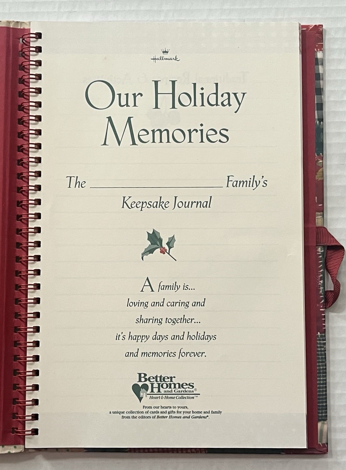 Hallmark Better Homes and Garden Christmas Keepsake Our Holiday Memories 5 Years