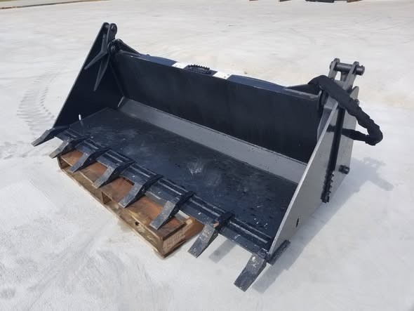 60″ CID Heavy Duty 4 in 1 Combo Bucket Skid Steer Attachment 2026 New
