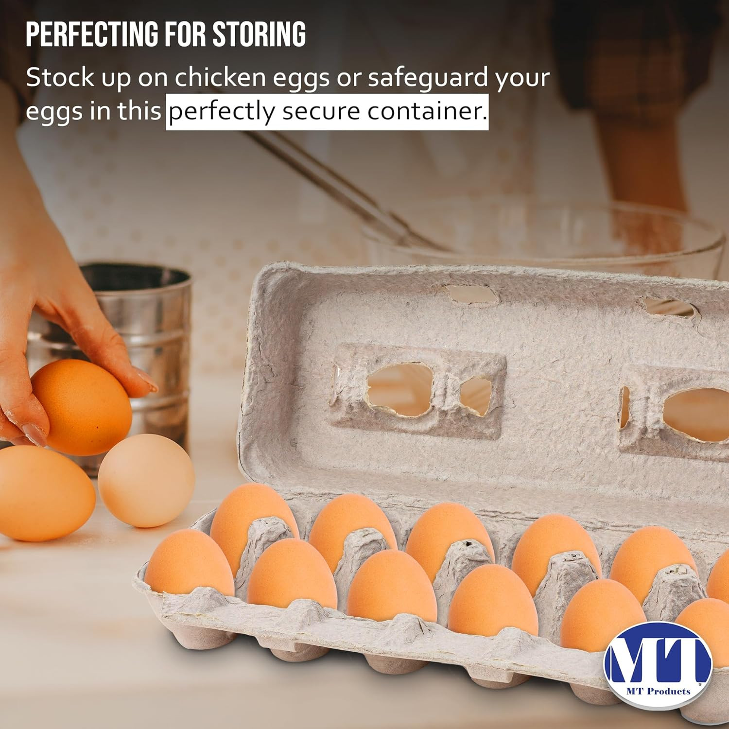 Blank Natural Pulp Egg Cartons Holds up to Twelve Eggs – 1 Dozen
