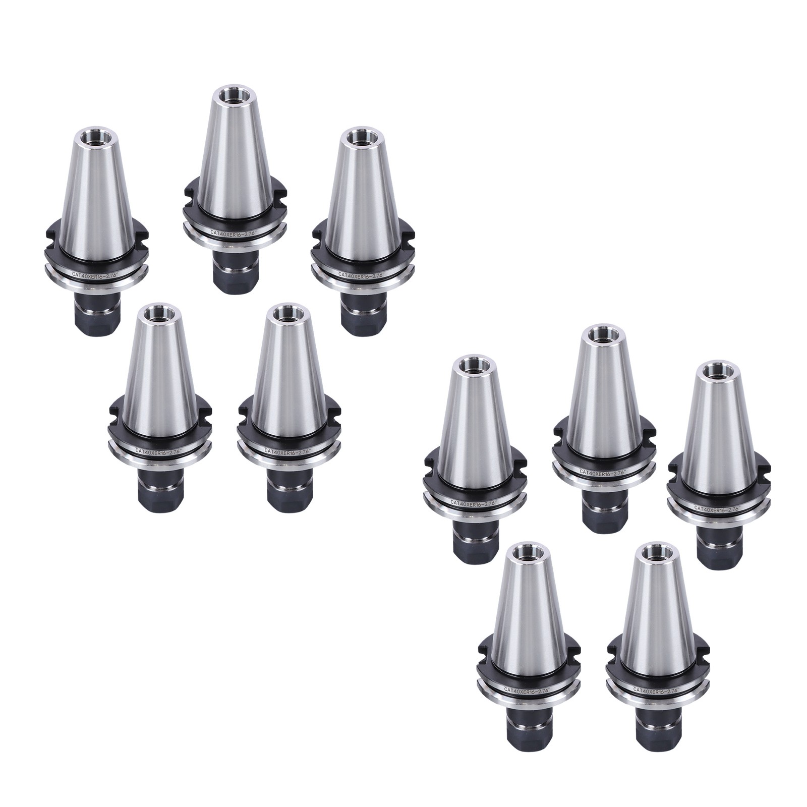 10 Pack CAT40-ER16 Collet Chuck 70mm 2.76″ G2.5 20000RPM CNC Milling Tool